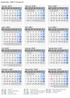 Kalender 2007 mit Ferien und Feiertagen Thailand