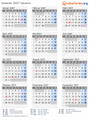 Kalender 2007 mit Ferien und Feiertagen Tunesien