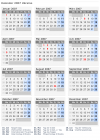 Kalender 2007 mit Ferien und Feiertagen Ukraine