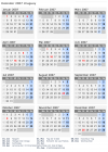 Kalender 2007 mit Ferien und Feiertagen Uruguay