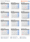 Kalender 2008 mit Ferien und Feiertagen Ägypten