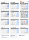 Kalender 2008 mit Ferien und Feiertagen Äthiopien