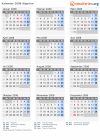 Kalender 2008 mit Ferien und Feiertagen Algerien
