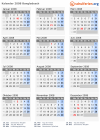 Kalender 2008 mit Ferien und Feiertagen Bangladesch