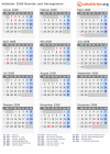 Kalender 2008 mit Ferien und Feiertagen Bosnien und Herzegowina