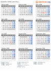 Kalender 2008 mit Ferien und Feiertagen Costa Rica