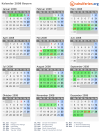 Kalender 2008 mit Ferien und Feiertagen Bayern