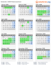Kalender 2008 mit Ferien und Feiertagen Niedersachsen