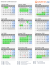 Kalender 2008 mit Ferien und Feiertagen Sachsen