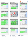 Kalender 2008 mit Ferien und Feiertagen Nantes
