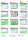 Kalender 2008 mit Ferien und Feiertagen Paris