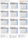Kalender 2008 mit Ferien und Feiertagen Georgien