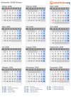 Kalender 2008 mit Ferien und Feiertagen Ghana