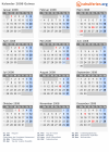 Kalender 2008 mit Ferien und Feiertagen Guinea
