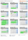 Kalender 2008 mit Ferien und Feiertagen Flevoland (nord)