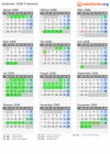 Kalender 2008 mit Ferien und Feiertagen Friesland