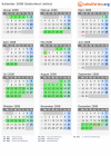 Kalender 2008 mit Ferien und Feiertagen Gelderland (mitte)