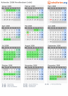 Kalender 2008 mit Ferien und Feiertagen Nordbrabant (süd)
