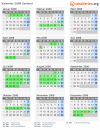 Kalender 2008 mit Ferien und Feiertagen Zeeland