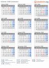 Kalender 2008 mit Ferien und Feiertagen Indonesien