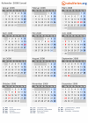 Kalender 2008 mit Ferien und Feiertagen Israel