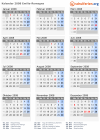 Kalender 2008 mit Ferien und Feiertagen Emilia-Romagna