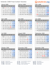 Kalender 2008 mit Ferien und Feiertagen Friaul-Julisch Venetien