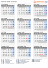 Kalender 2008 mit Ferien und Feiertagen Sardinien