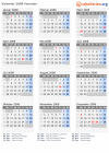 Kalender 2008 mit Ferien und Feiertagen Venetien