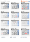 Kalender 2008 mit Ferien und Feiertagen Jamaika