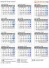Kalender 2008 mit Ferien und Feiertagen Jemen