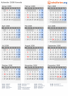 Kalender 2008 mit Ferien und Feiertagen Kanada