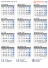 Kalender 2008 mit Ferien und Feiertagen Kap Verde