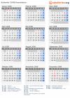 Kalender 2008 mit Ferien und Feiertagen Kasachstan
