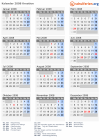 Kalender 2008 mit Ferien und Feiertagen Kroatien