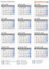 Kalender 2008 mit Ferien und Feiertagen Malta