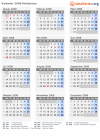 Kalender 2008 mit Ferien und Feiertagen Moldawien