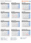 Kalender 2008 mit Ferien und Feiertagen Österreich