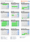 Kalender 2008 mit Ferien und Feiertagen Niederösterreich