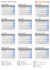 Kalender 2008 mit Ferien und Feiertagen Panama