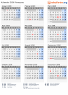 Kalender 2008 mit Ferien und Feiertagen Paraguay