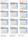 Kalender 2008 mit Ferien und Feiertagen Polen