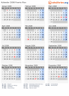 Kalender 2008 mit Ferien und Feiertagen Puerto Rico