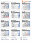 Kalender 2008 mit Ferien und Feiertagen Rumänien