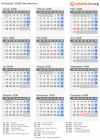 Kalender 2008 mit Ferien und Feiertagen San Marino
