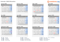 Kalender 2008 mit Ferien und Feiertagen Nidwalden