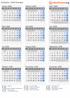 Kalender 2008 mit Ferien und Feiertagen Senegal