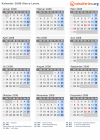 Kalender 2008 mit Ferien und Feiertagen Sierra Leone
