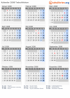 Kalender 2008 mit Ferien und Feiertagen Tadschikistan
