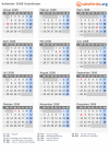 Kalender 2008 mit Ferien und Feiertagen Usbekistan